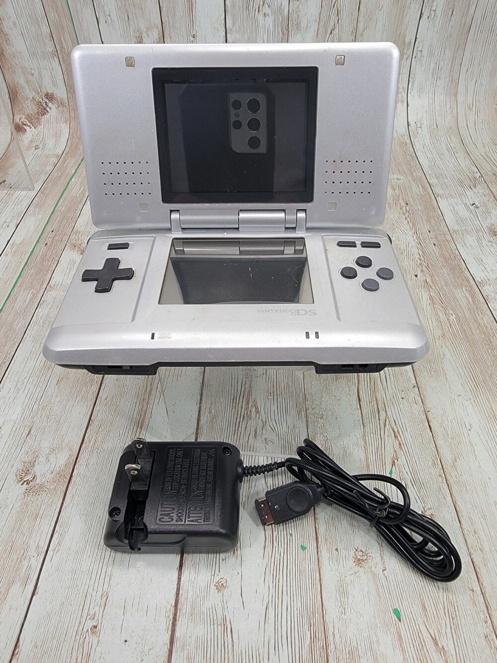 Nintendo DS Original NTR-001 Console w/ Charger Tested Works Silver